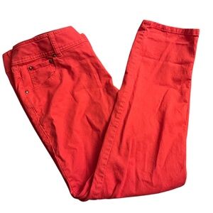 Lane Bryant Skinny Jeans Pink / Orange (Coral) Size 14